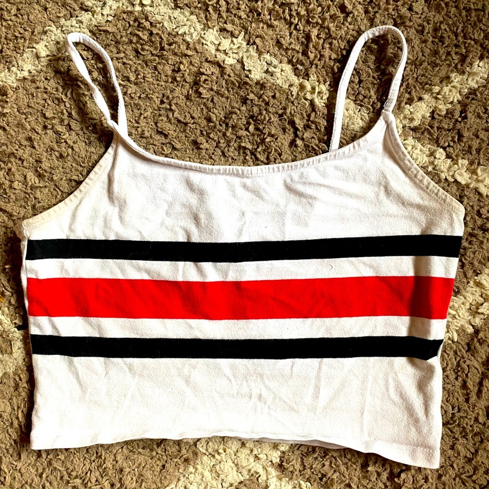 striped cropped cami forever 21